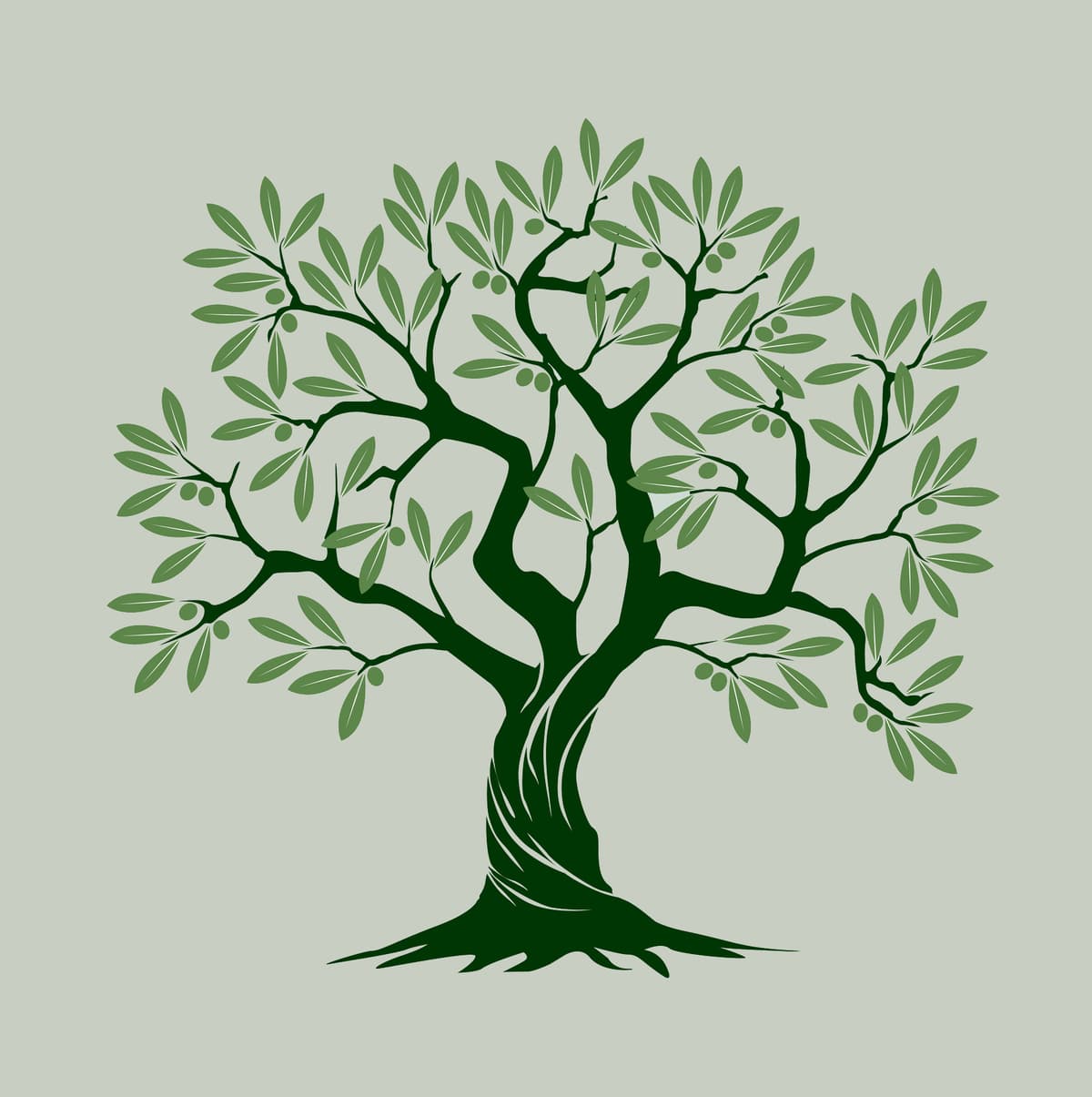 An illustration of a tree that fits with the brands color scheme